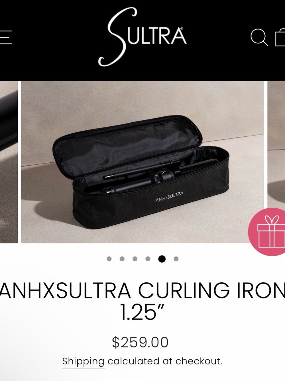 ANH X SULTRA 1.25" Curling Iron with Travel Case - Black